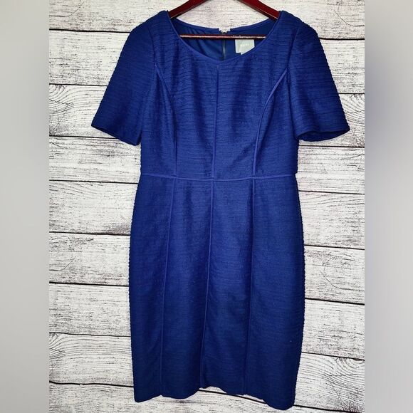 ANTHROPOLOGIE MAEVE Short Sleeve Sheath Dress 10 - Picture 1 of 9